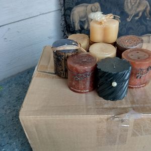 Candle's different colours 2 large small/medium sizes